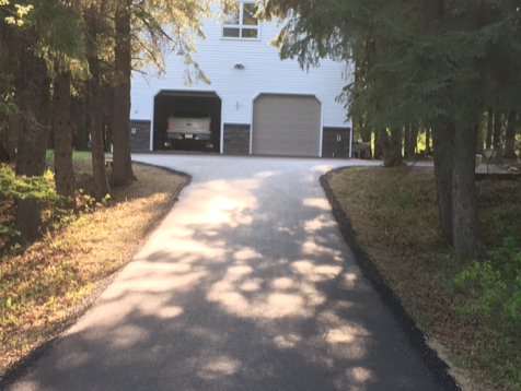 Residential driveway pavement