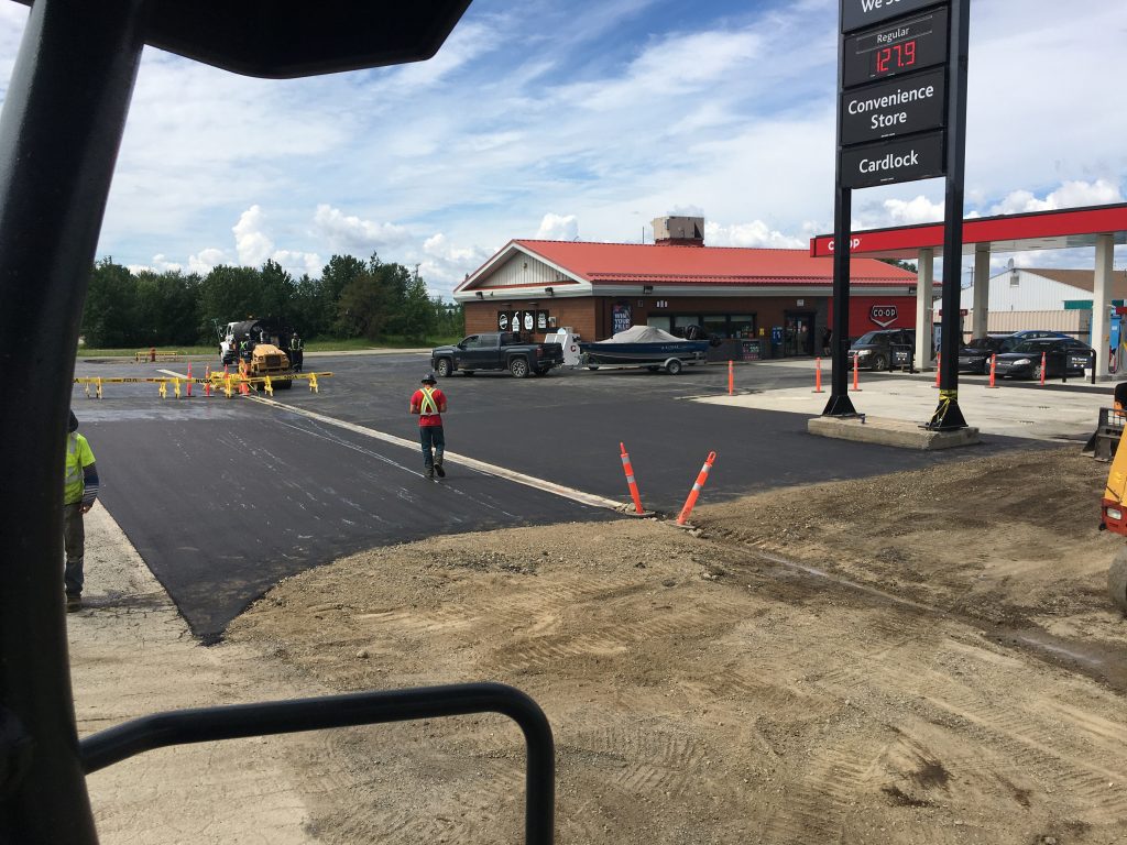 Parking lot paving