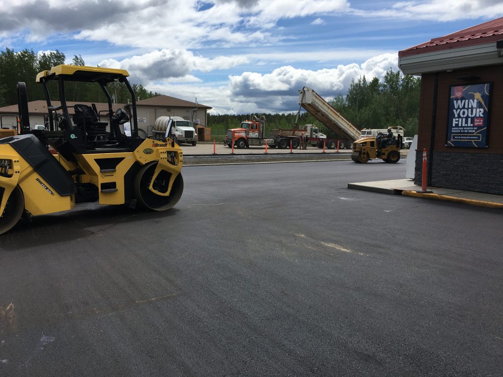 Parking lot paving