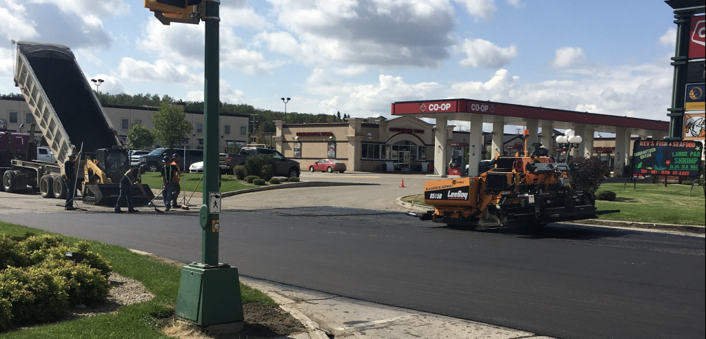 Street paving near CO-OP gas bar